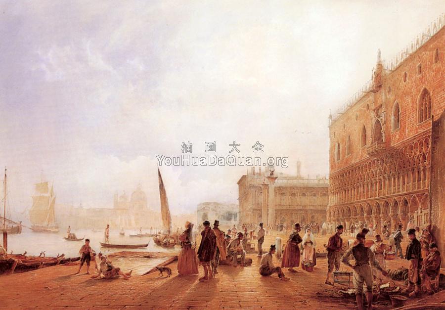 Figures On The Riva Degli Schiavone - 鲁道夫·里特尔·冯·奥特